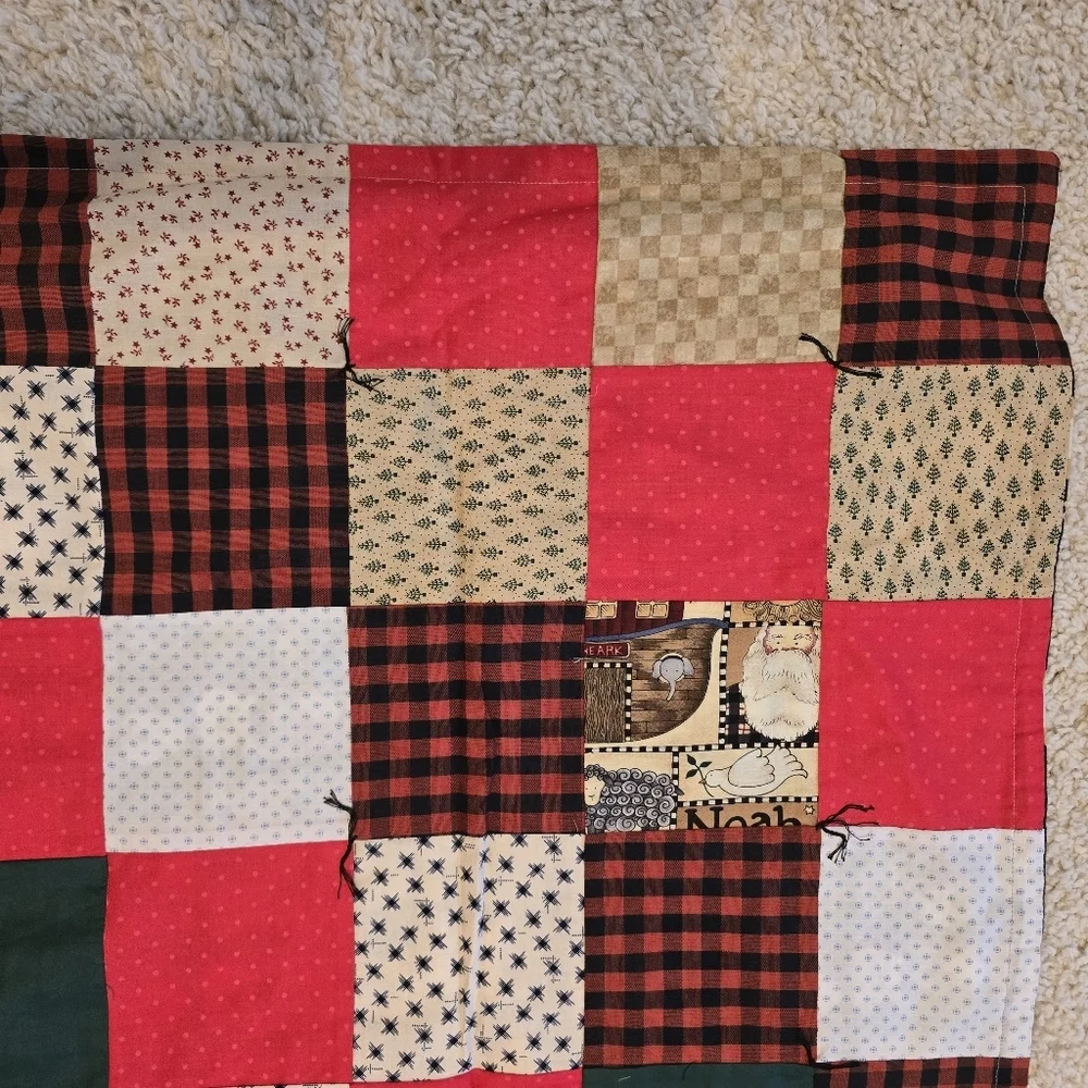 Noah's Ark Child's Quilt Lightweight Handmade EUC